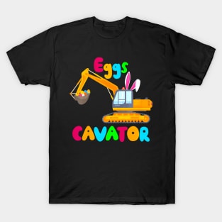 Eggs Cavator Easter Excavator Hunting Egg Kids T-Shirt